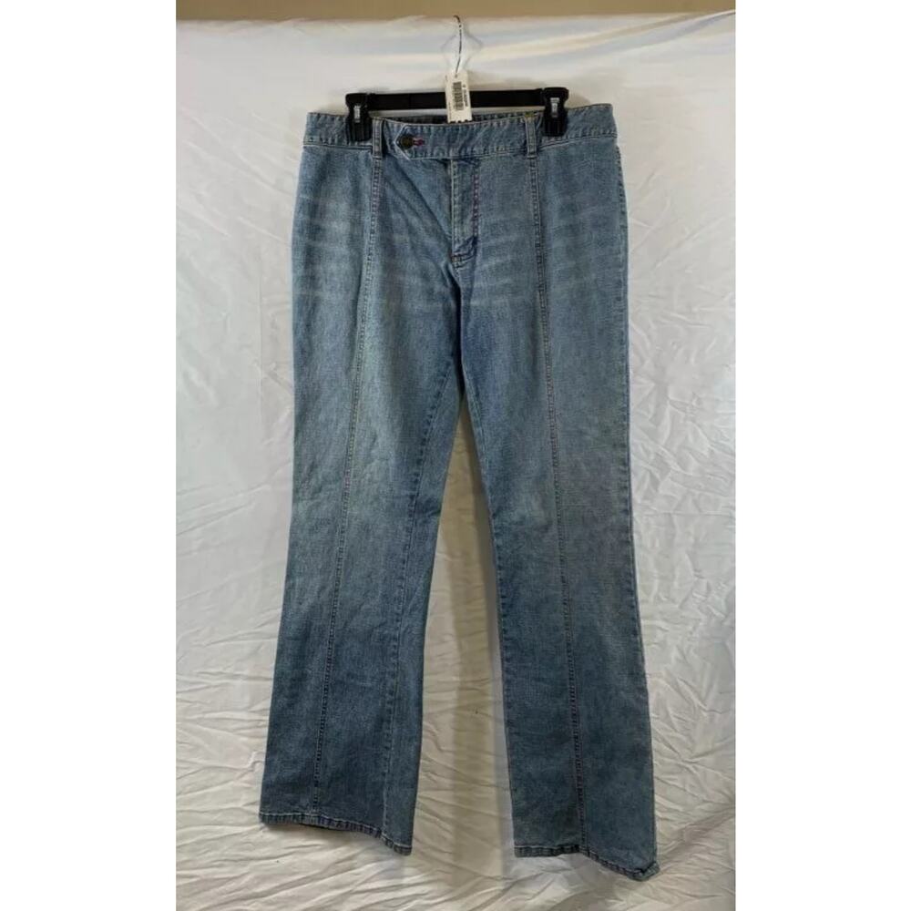 Armani Exchange Light Wash Blue Mid-Rise Pockets Denim Bootcut Jeans Sz. 12